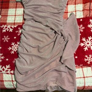 Shimmering Asymmetrical Pink Dress